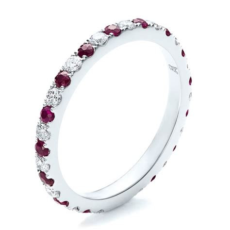 ruby eternity band  matching engagement ring