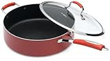 Hamilton Beach 92321 Aluminum Nonstick Signature 12 Inch Covered Chicken Fryer, Red