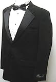 New Mens Two Button Black Tuxedo Suit - Includes Jacket and Pants