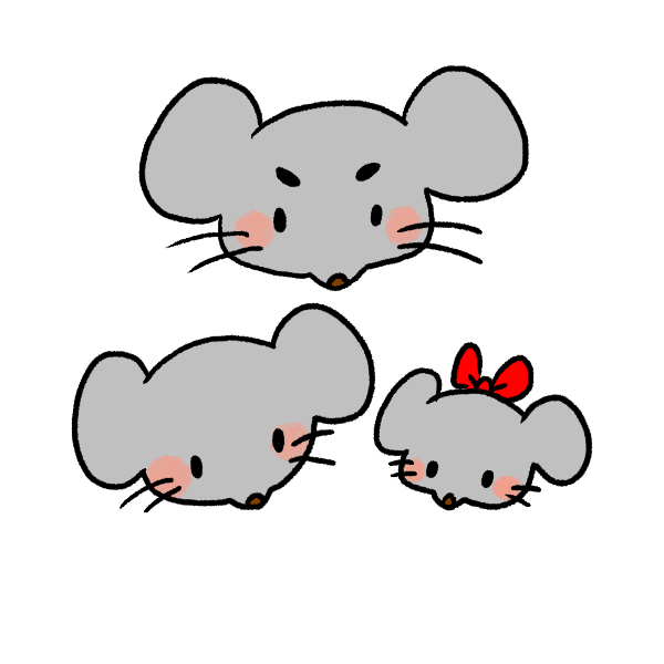 ねずみ家族のイラスト かわいいフリー素材が無料のイラストレイン