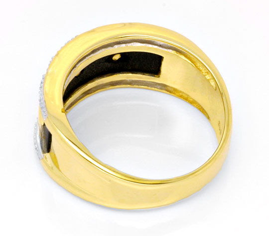 Original-Foto 3, ONYX-RUBIN-DIAMANTEN-ELEFANTEN-RING GELBGOLD LUXUS! NEU