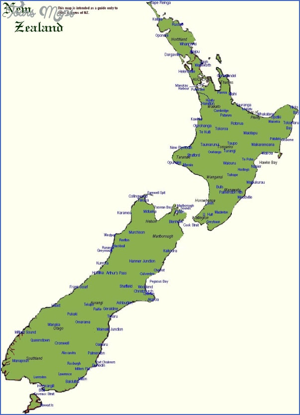 New Zealand Map Printable - ToursMaps.com