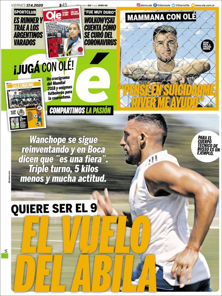 Portada de Olé (Argentina)