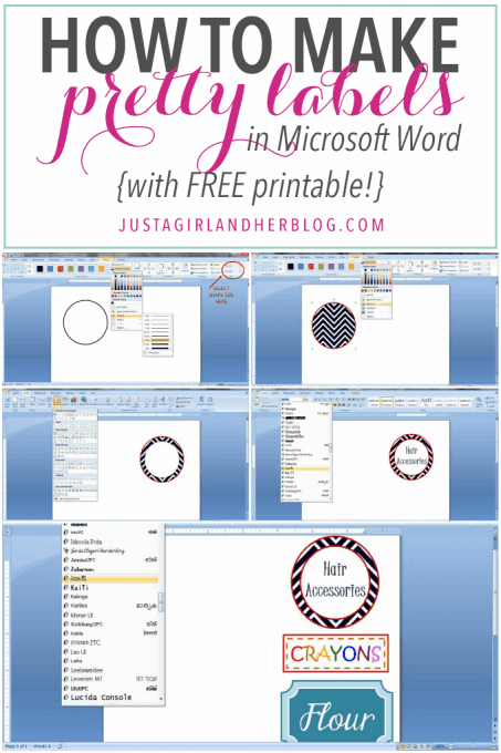 How to Make Pretty Labels in Microsoft Word