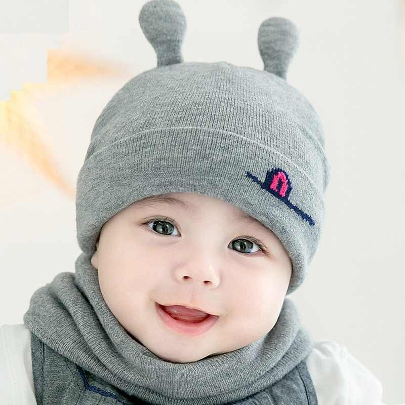 2pcs Set Baby Knitted Hat Scarf Cat Infant Snood Children S