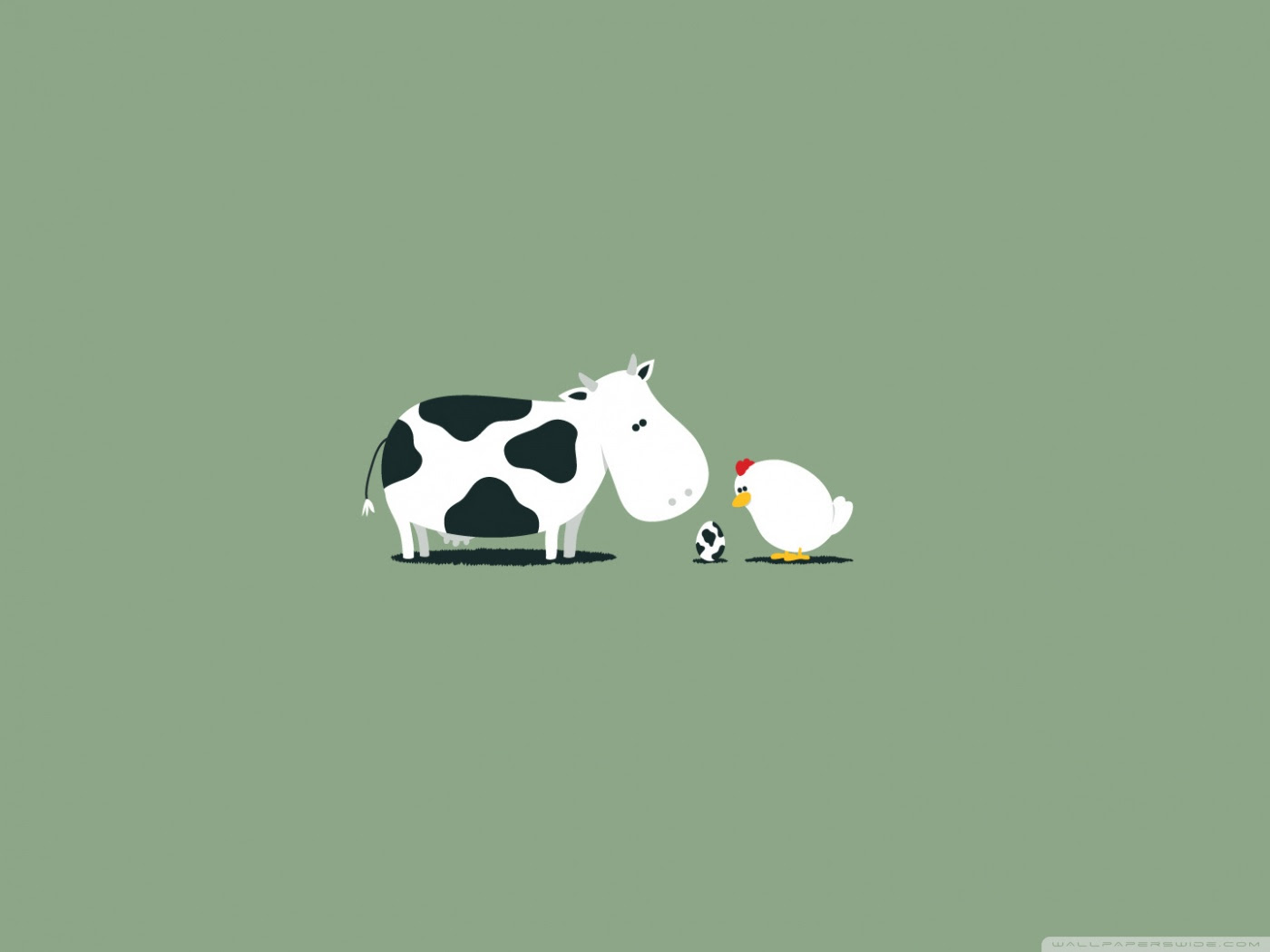 Funny Cow Egg ❤ 4K HD Desktop Wallpaper for 4K Ultra HD TV • Wide