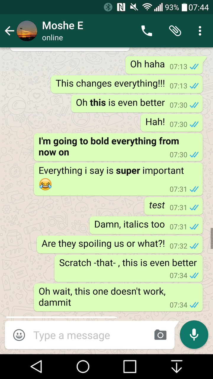 WhatsApp Now Lets You Format Text As Bold Or Italic, Send ... Ever wondered how people make text bold on their social media posts/bios when there aren't any formatting buttons?
