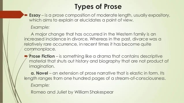 How To Write A Good Prose Essay