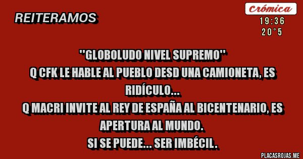 Resultado de imagen para MACRI GLOBOLUDO