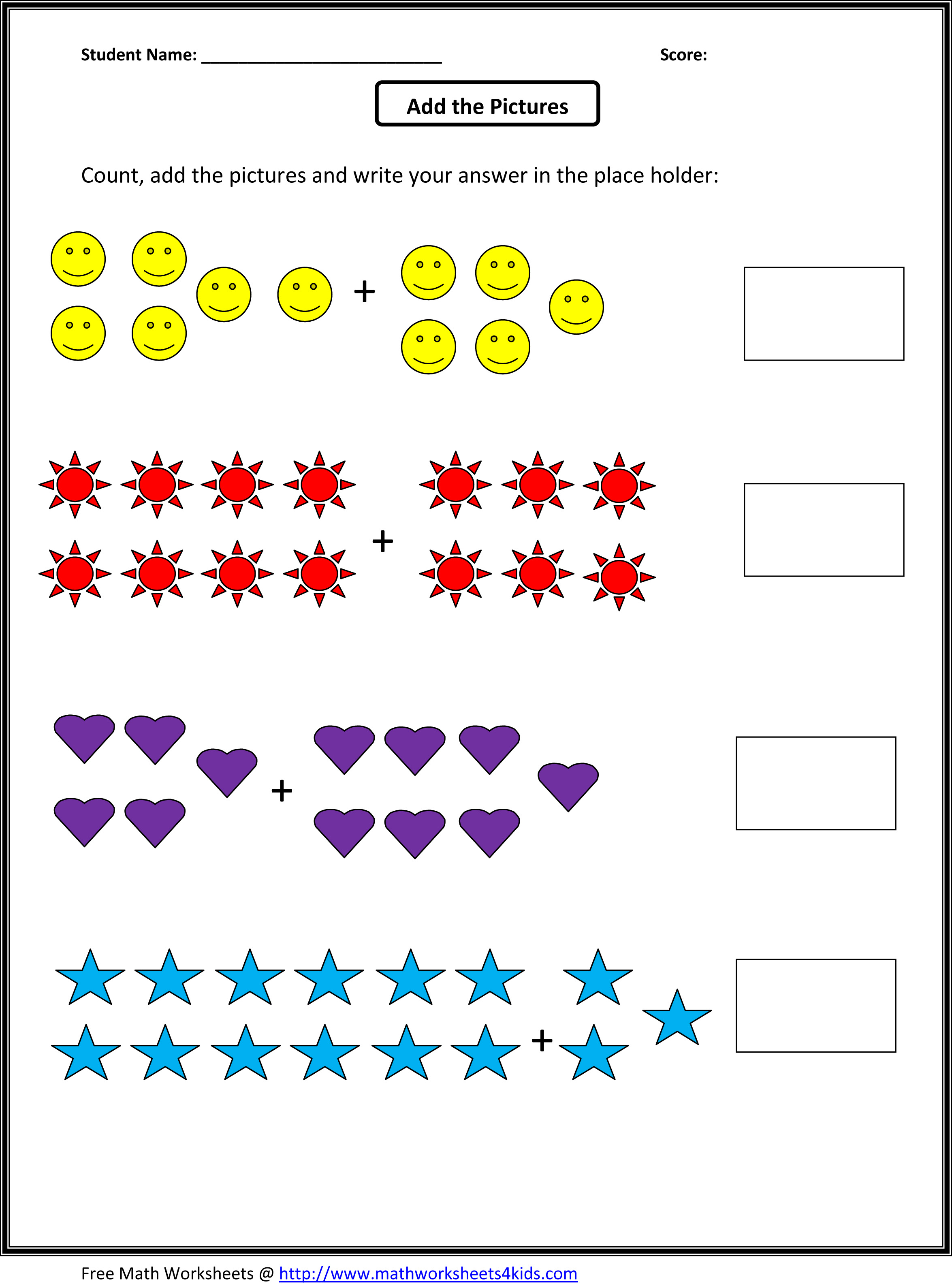 First Grade Math Worksheets