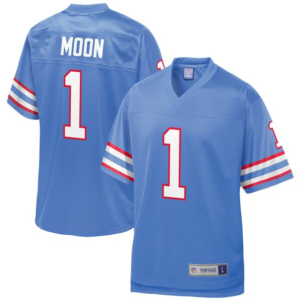 Men's Houston Oilers Warren Moon NFL Pro Line Royal ...