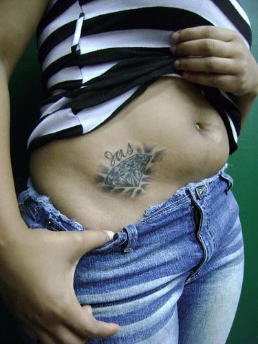 diamond tattoo. Justin at Kats Like Us Tattoos