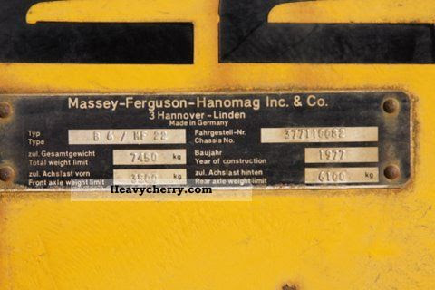 Hanomag B 6 Mf 22 1977 Wheeled Loader Construction Equipment Photo And Specs