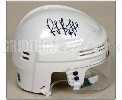 Ray Bourque White Bruins Mini Helmet - Autographed NHL Helmets and Masks