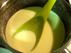 Crepe with Chunky Pawpaw Puree: Crepe batter.
