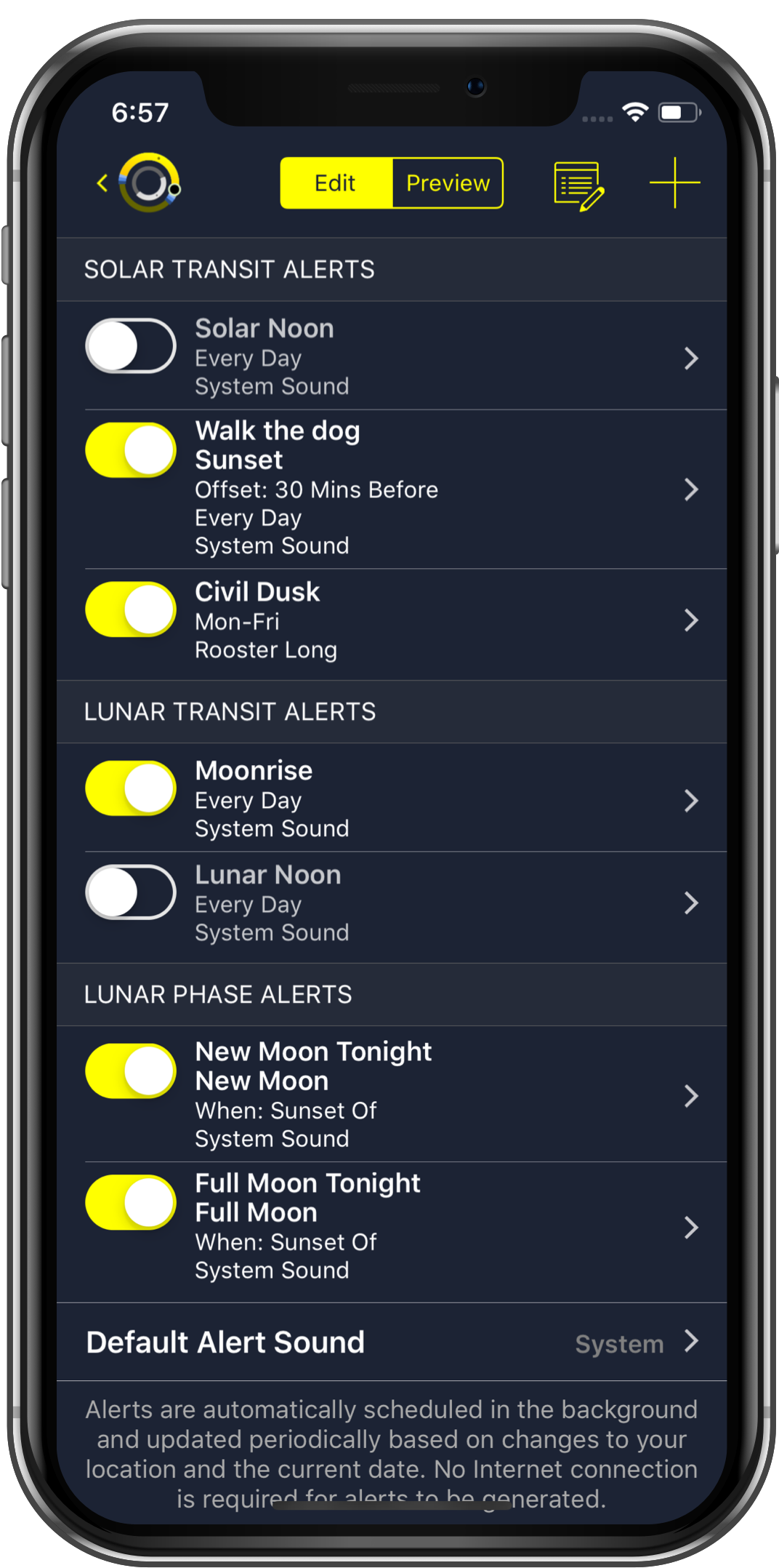 Sundial Iphone Ipad And Apple Watch App Solar Lunar