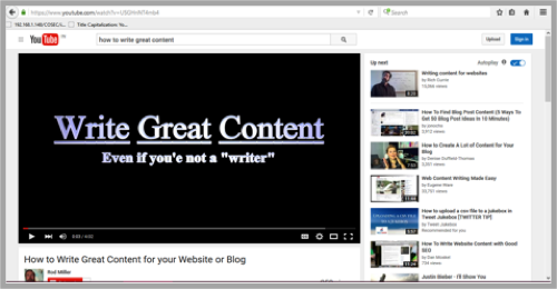 YouTube - example of world class content marketers