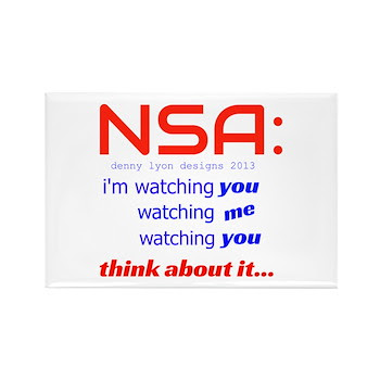 NSA Watching Rectangle Magnet