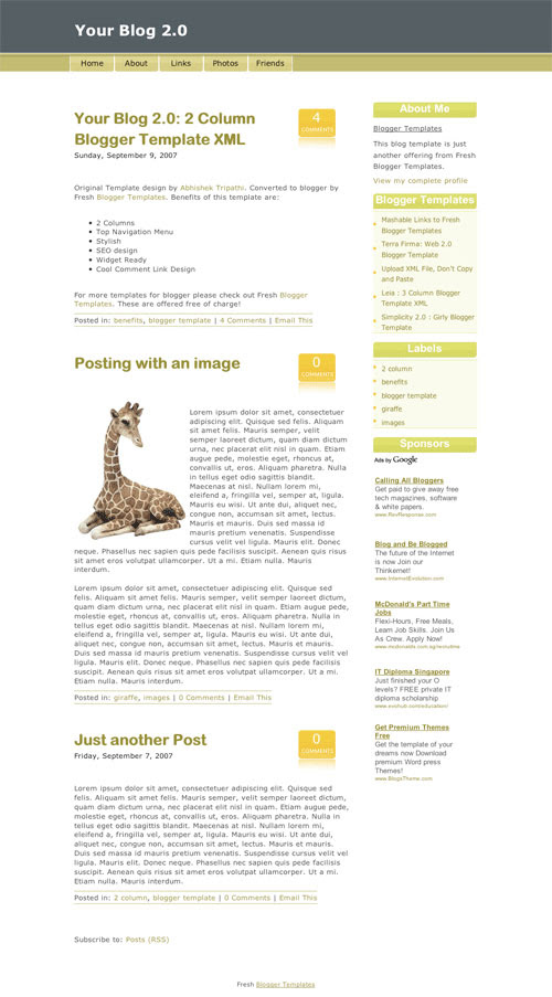 3292195069 e695f8c629 o 50 (Most) Beautiful Blogger Templates