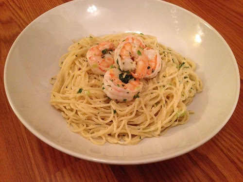 Shrimp pasta with lemon cream sauce