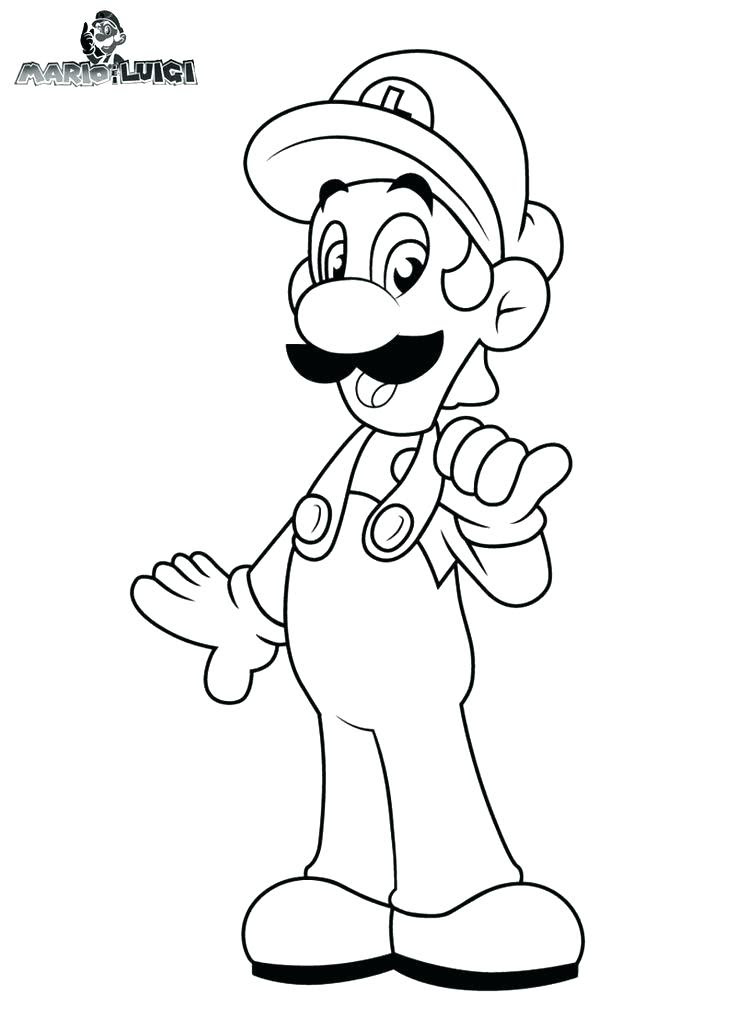 The best free Luigi coloring page images. Download from ...