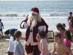 Santa on Beach in Paradise Village Dec
