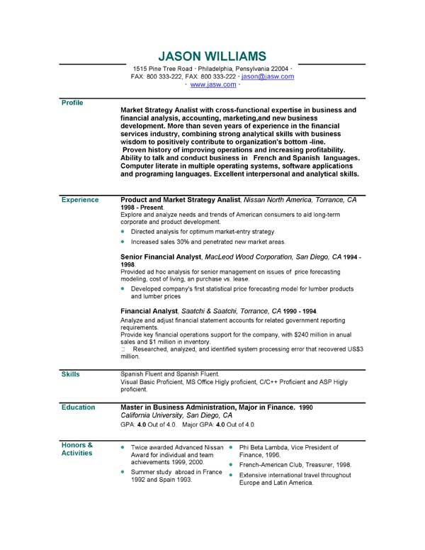 Sample Resume