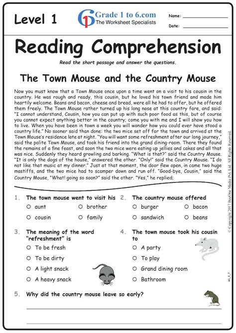 4th grade reading comprehension worksheets pdf for print db excelcom