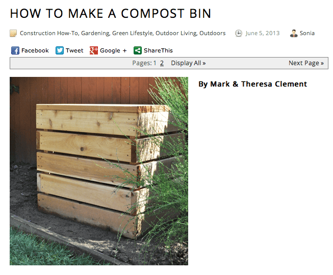 How to Make a Compost Bin