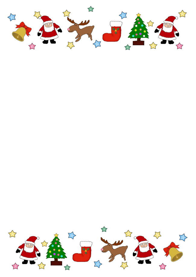 季節の便箋 無料テンプレート クリスマス 4 Template Million テンプレートミリオン