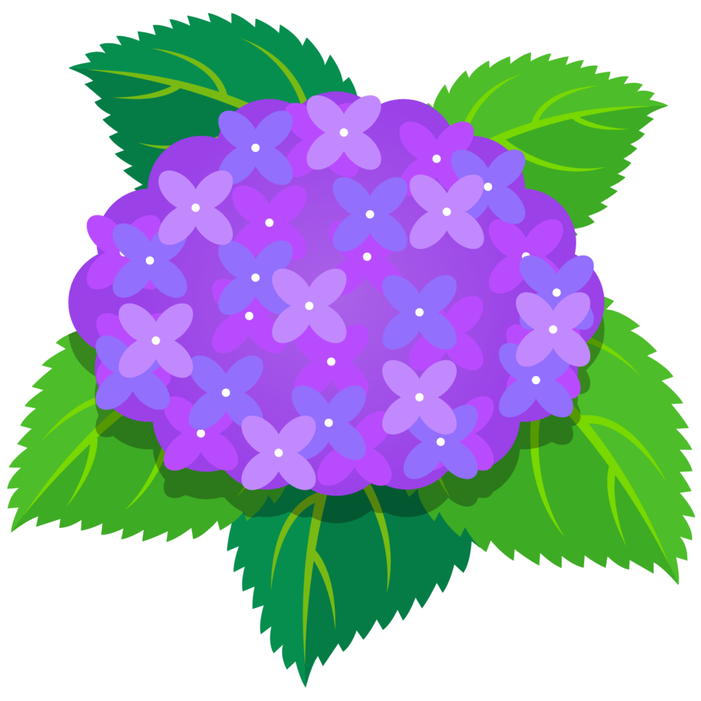 商用フリー 無料イラスト あじさいの花 紫陽花 紫 Ajisai01 商用ok フリー素材集 ナイスなイラスト