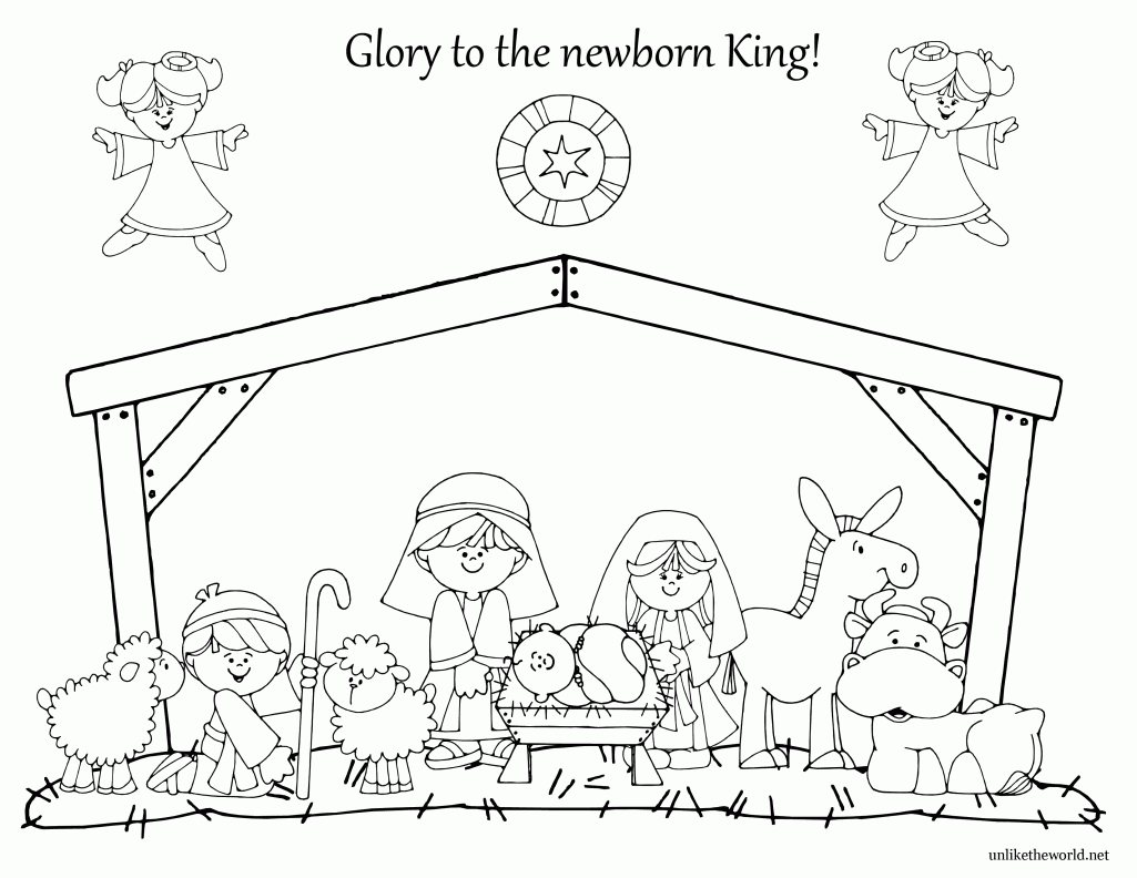 Free Free Nativity Coloring Pages Printable Download Free Clip