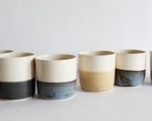 Made to order - Experimental cup set, six pottery tumblers, horizon cup, if you are feeling adventuous. - juliapaulpottery