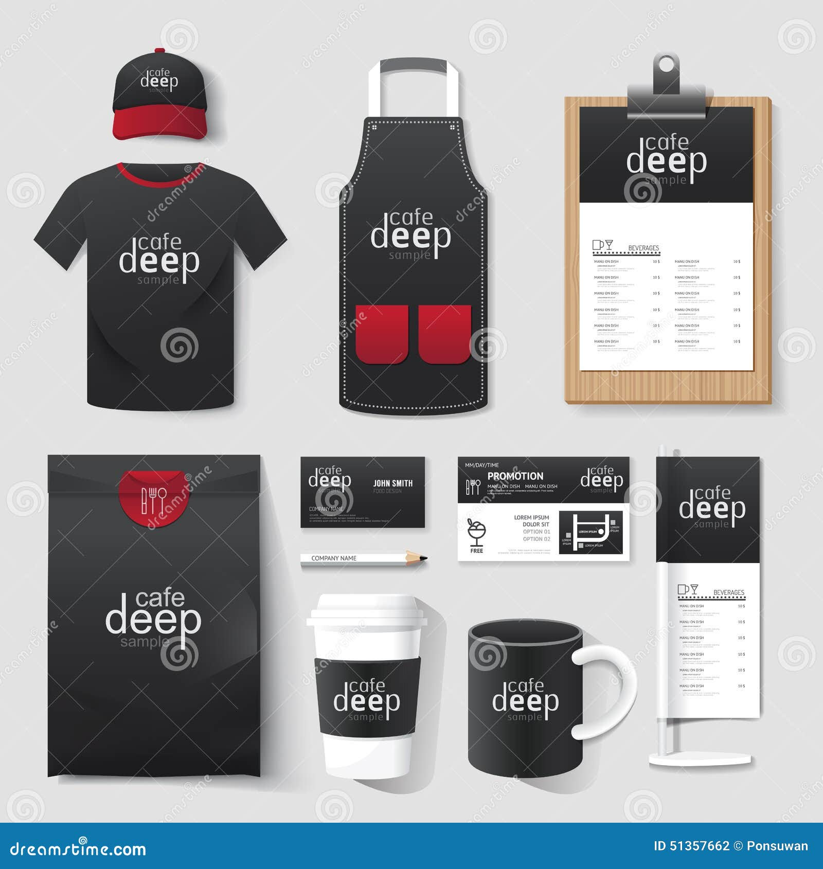 Download Vector Restaurant Cafe Set Flyer, Menu, Package, T-shirt ...