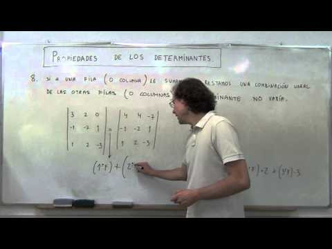 Propiedades de los determinantes.