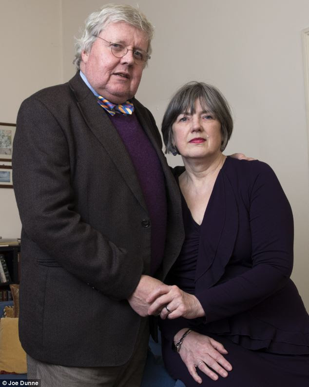 Laurie Graham with husband Howard at home where she is in a state of 'almost perpetual watchfulness' 