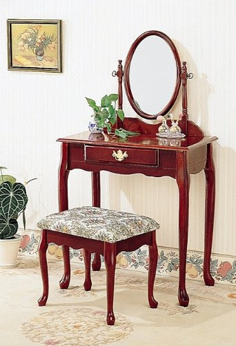 Vanity Table Set in Cherry - Coaster