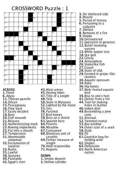 Make your own Crossword Puzzles with Crossword Express