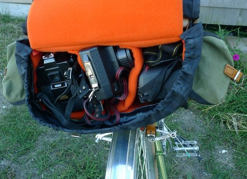 Zimbale Camera Insert in a Carradice Barley