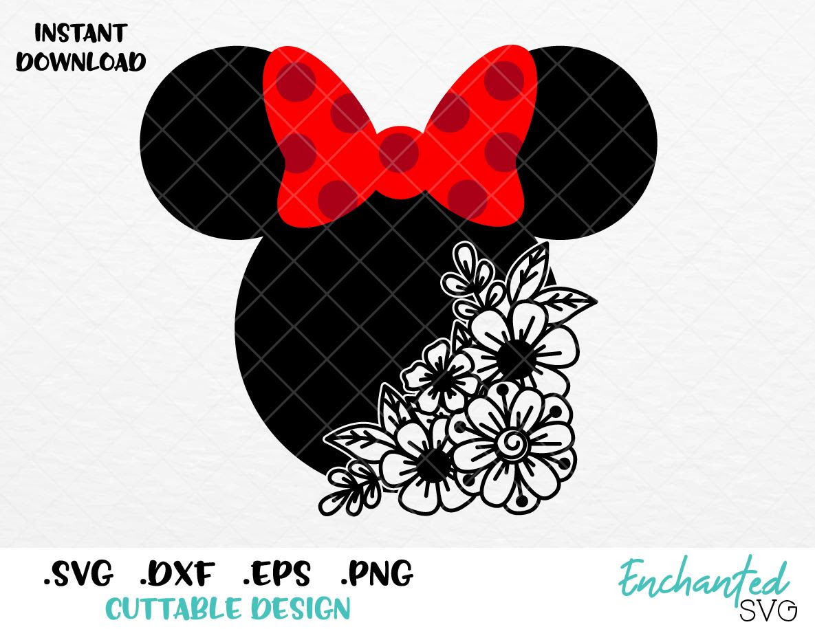 Free Free 206 Floral Minnie Mouse Ears Svg SVG PNG EPS DXF File