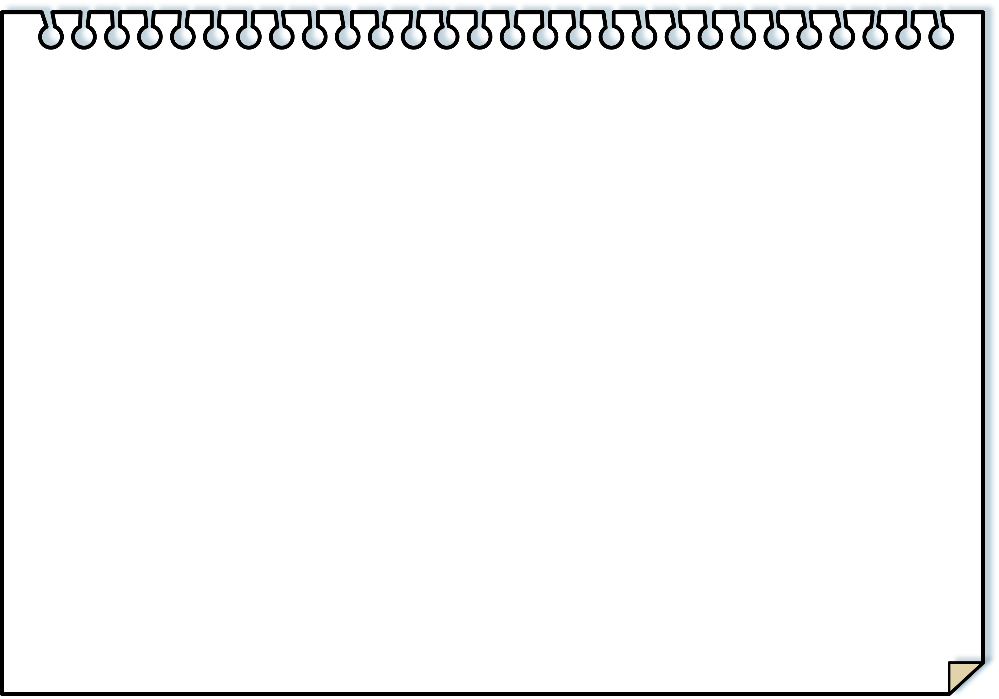 ちぎったリングノートのフレーム ルーズリーフ スケブ 手帳 可愛い無料イラスト素材集