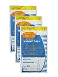 3 Hoover Type W2 Windtunnel Allergy Vacuum Bag, Bagged, Upright Vacuum Cleaners, W2, 401080W2