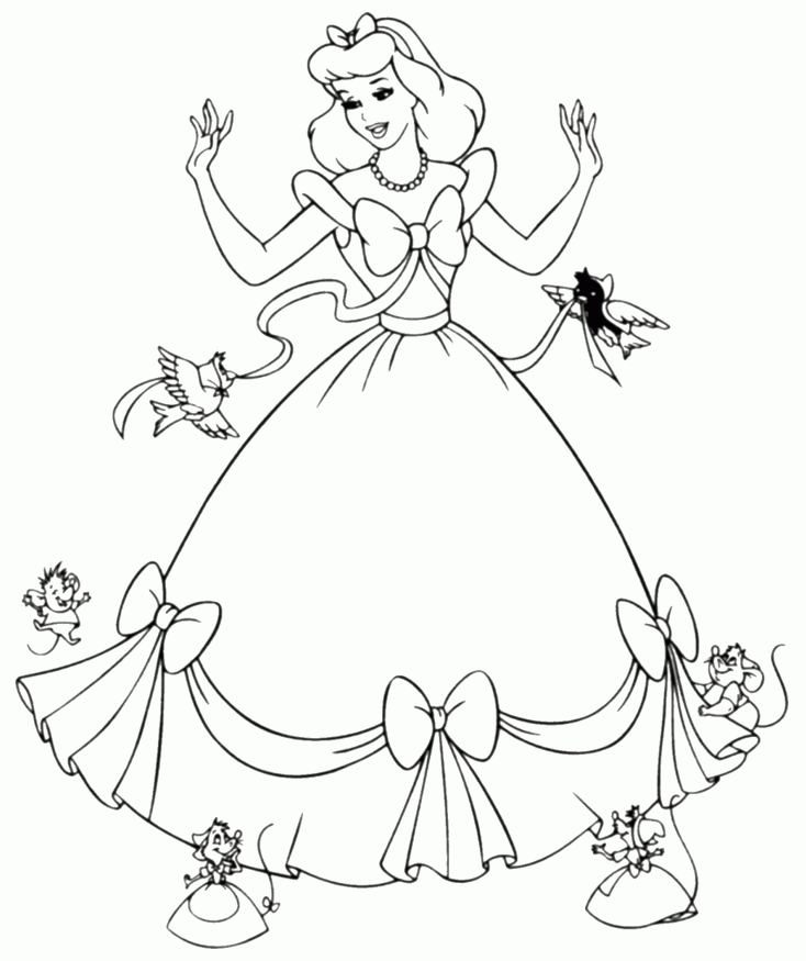 free colouring pictures of cinderella download free clip