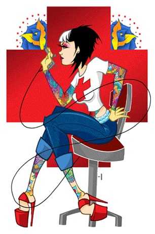 Gothic · tattoo girls Im a movie buff, hanging with my girl friends, 