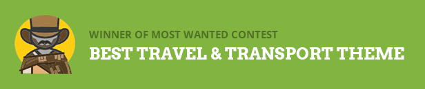 WINNER OF MOST WANTED CONTEST: BEST TRAVEL & TRANSPORT THEME
