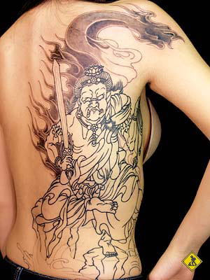 不動明王 女性の刺青 赤兎刺青 刺青blog 東京 吉祥寺 赤兎刺青 和彫りのデザイン 画像を紹介