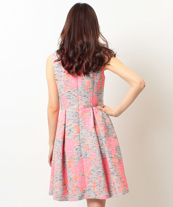 オンラインショップ フラワージャガードワンピース Anayi ひざ丈ワンピース Www Newbalticdance Lt