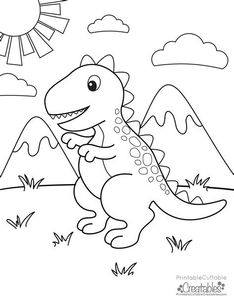 You can print or download them to color and offer them to your family and friends. free printable t rex dinosaur coloring page