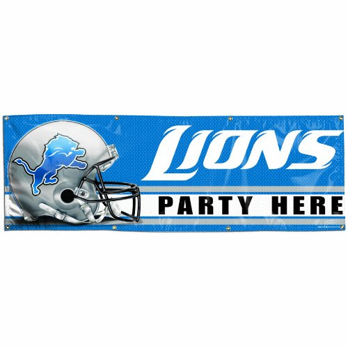 NFL Detroit Lions 2-by-6 foot Vinyl Banner On Sale