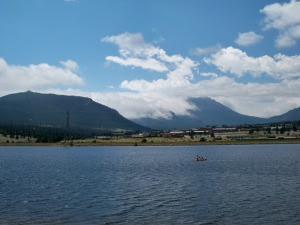 Morning view across lake in Estes Park, Colorado (photo by Aaron Dalton)